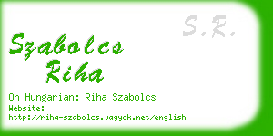 szabolcs riha business card
